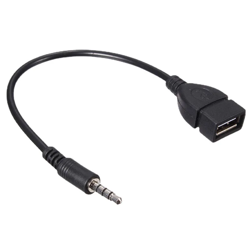 

Car MP3 Player Converter 3.5 mm Male AUX Audio Jack Plug To USB 2.0 Female Converter Cable Cord Adapte