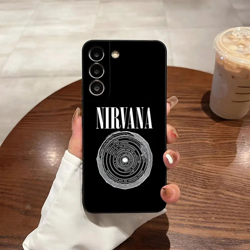 N-Nirvana Band Phone Case For Samsung S24 Ultra S23 Fe S22 S20 S21 Plus A13 A14 A54 A34 A24 A53 Note 20 Cover