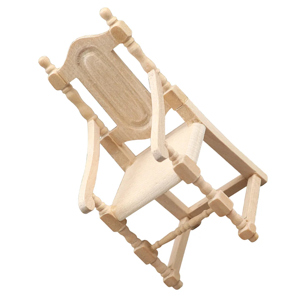 

Decorative Doll Chair Adorable Miniature Chair Wooden Doll Furniture Kids Accessory
