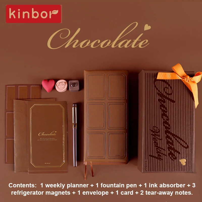 Kinbor New Undated Planner Pen Set Chocolate Style