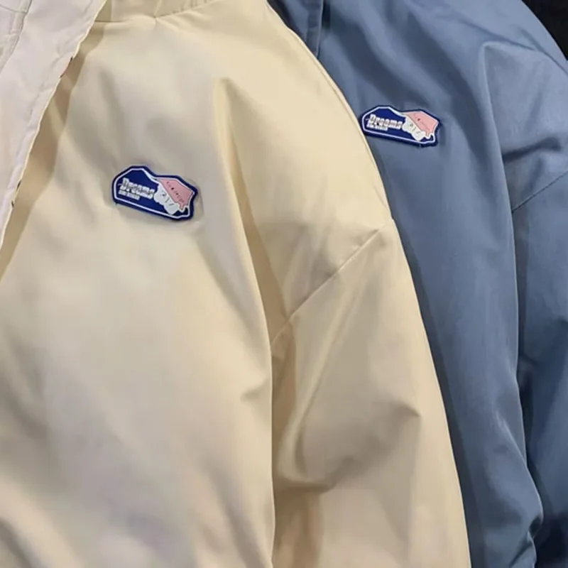 Winterr Coat High Quality Simple Solid Color Both Sides To Wear Parkas Men Women Cotton Padded Heavy Jacket Tops