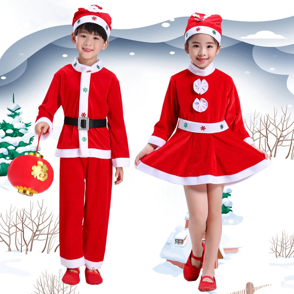 

Infant Clothes Children Santa Claus Costume Boy Christmas Performing Suit Toddler Stage Girl