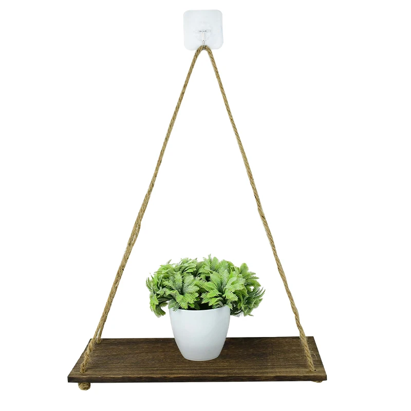 Moredn простые деревянные веревочные качели настенные подвесные растения