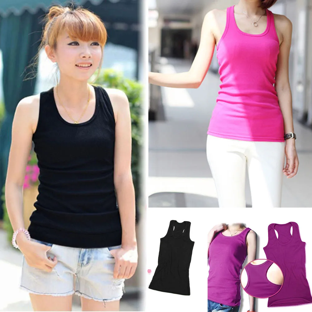 

Solid Color Tank Top Slim Fit T Shirts Sleeveless Sexy Tee Women Vest Breathable Top Female Camisole Underwear 2022 New Top