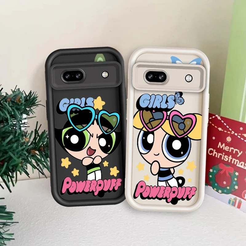 Милый чехол P-Powerpuffs G-Girls для Google Pixel 9 8A 8 7 7A Pro XL 5G с лестницей глаз мягкий