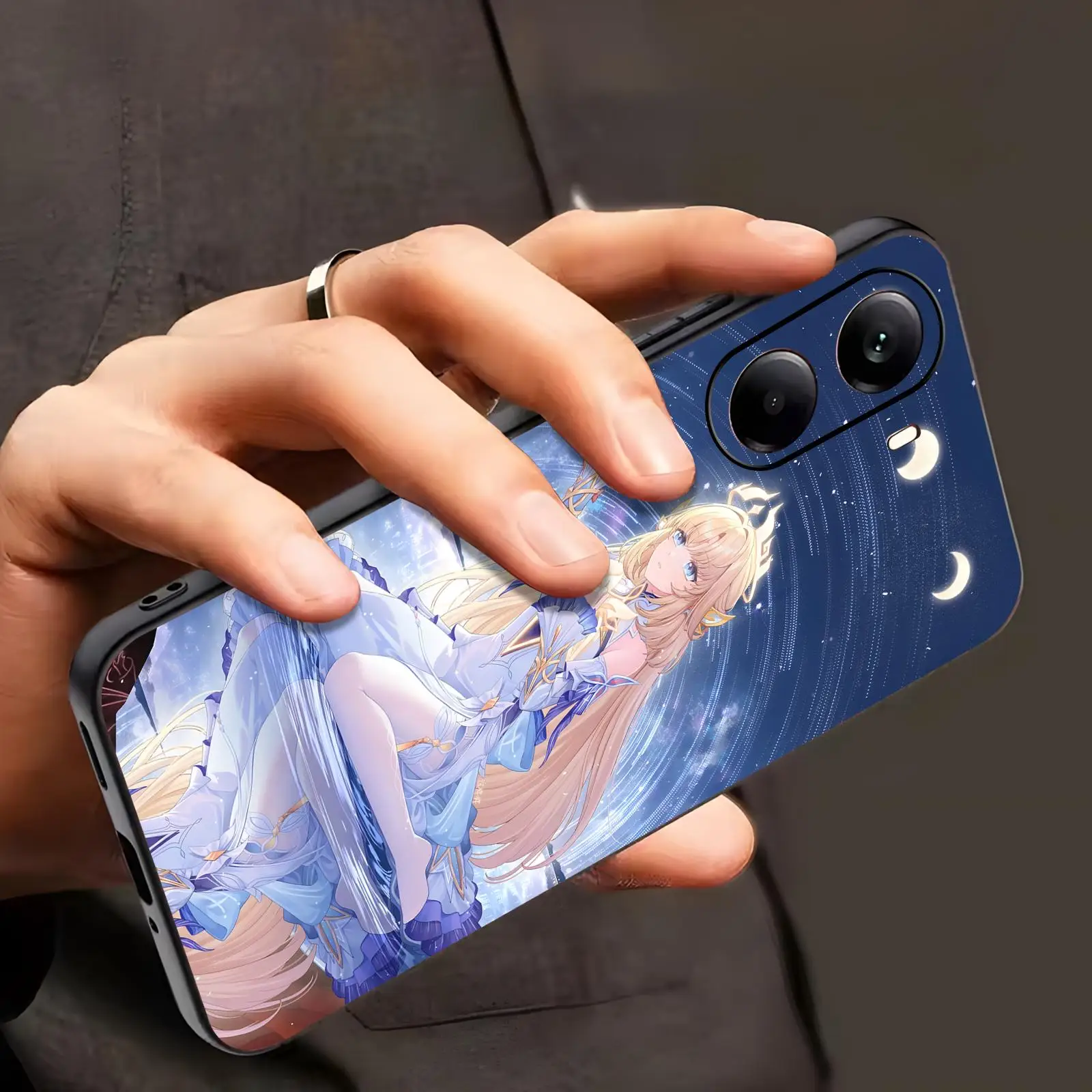 Фото Чехол для телефона Xiaomi POCO M7 M6 M5 X8 X7 X6 F8 F7 F6 Pro 5G, мягкий черный противоударный чехол Genshin Impact Nicole Reeyn №3