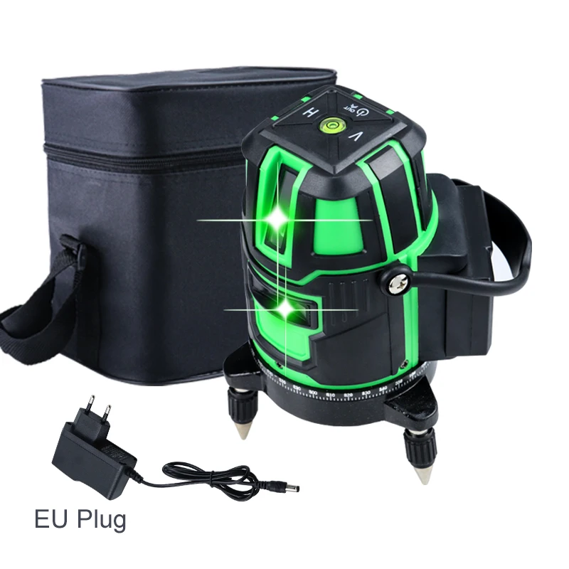 

Уровень лазерный самонивелирующийся с 5 линиями и 6 точками, 2/3/5 линий, регулировка по горизонтали и вертикали на 360 градусов