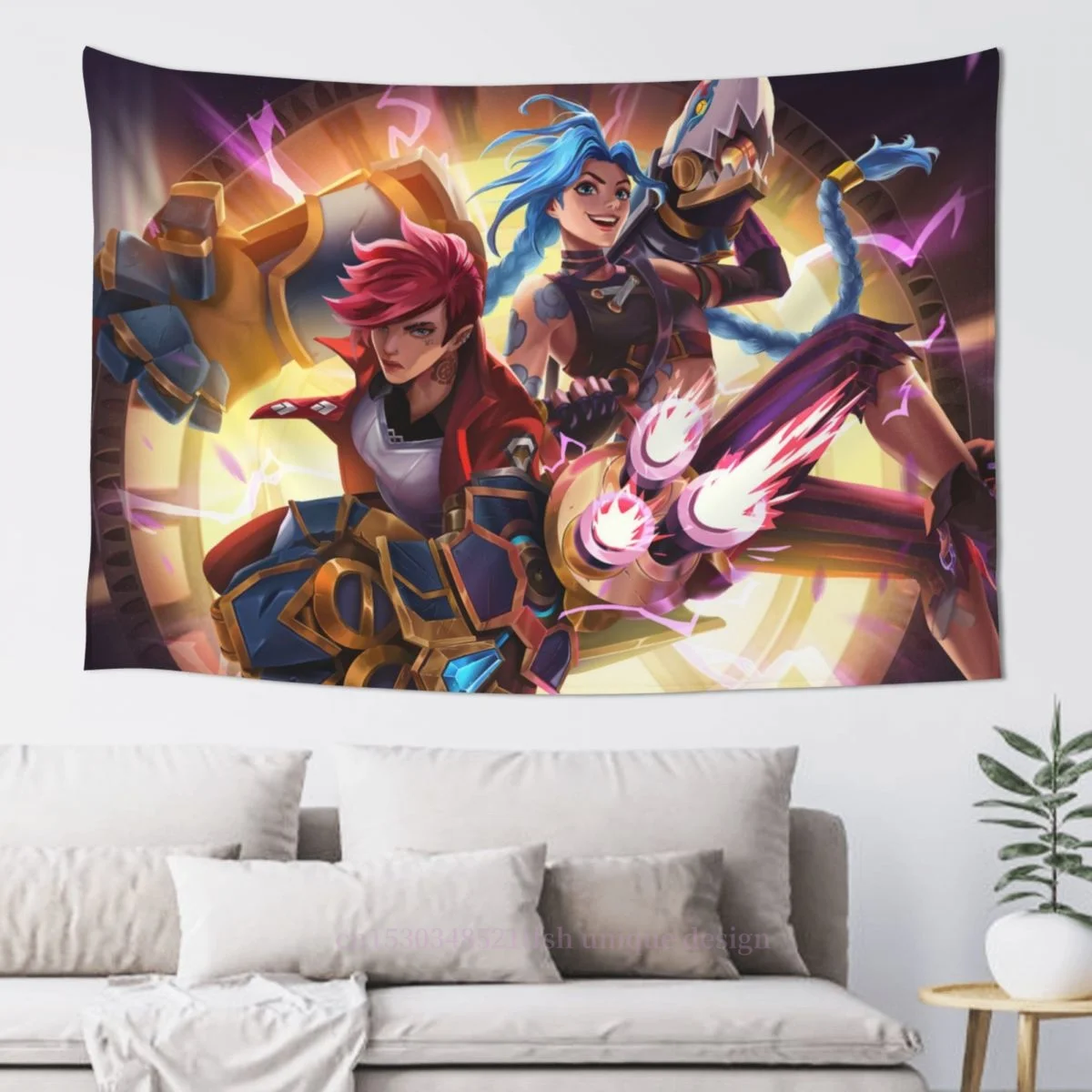 

VI JINX Arcane LOL гобелен настенные подвесные коврики Декор для спальни дверная занавеска