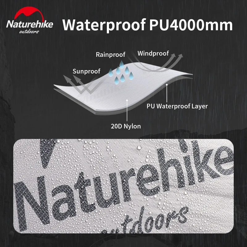 NatureHike Mongar палатка для кемпинга 2 человека Сверхлегкая 20D нейлоновая силиконовая