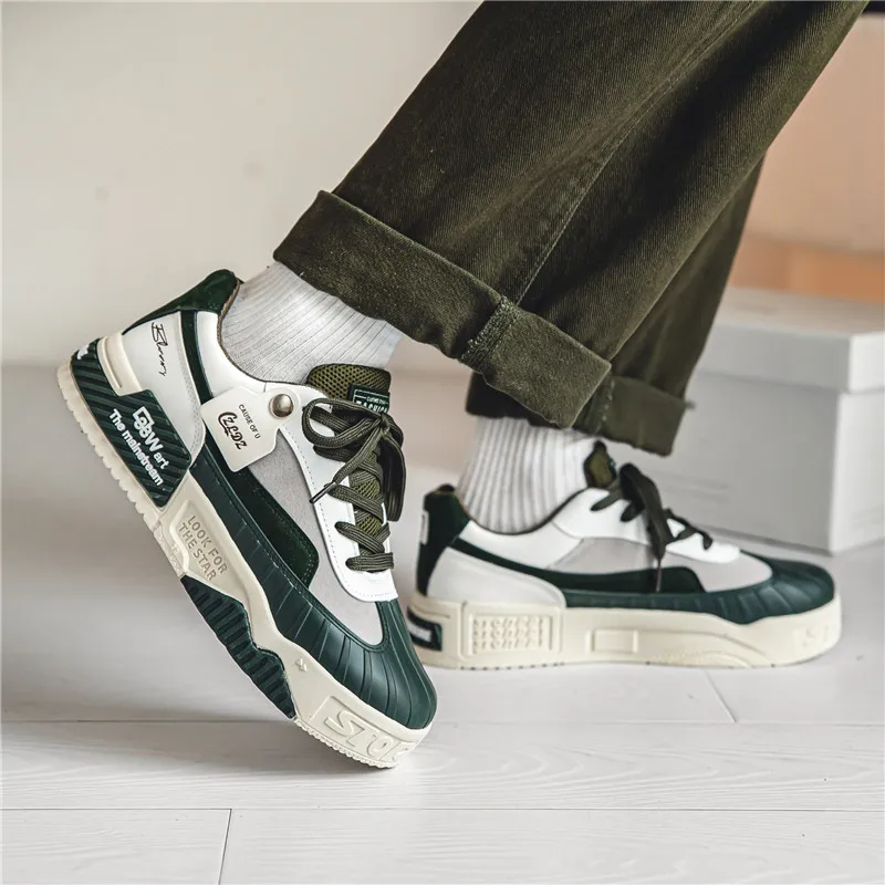 Harajuku style Men's Skate Shoes Designer Printed Men's Sneakers High top Skateboard Shoes Male Canvas Sneakers Chaussure Hombre