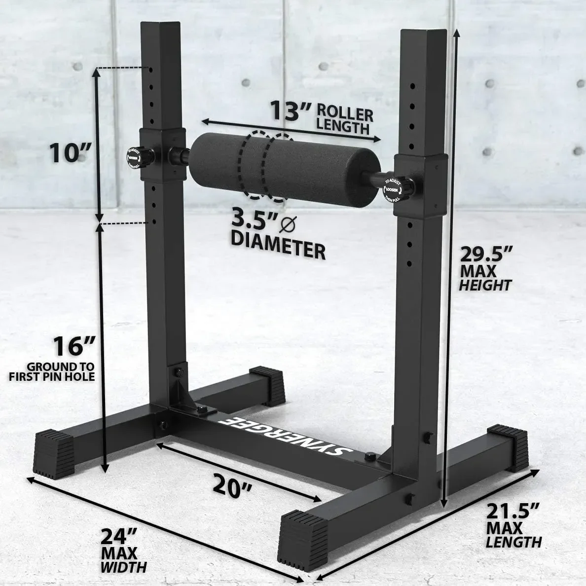 

Single Leg Squat Roller Stand. Adjustable & Rolling Foam Foot Rest for Bulgarian Split Squats, Single Legged Lunges Gym sets Gym