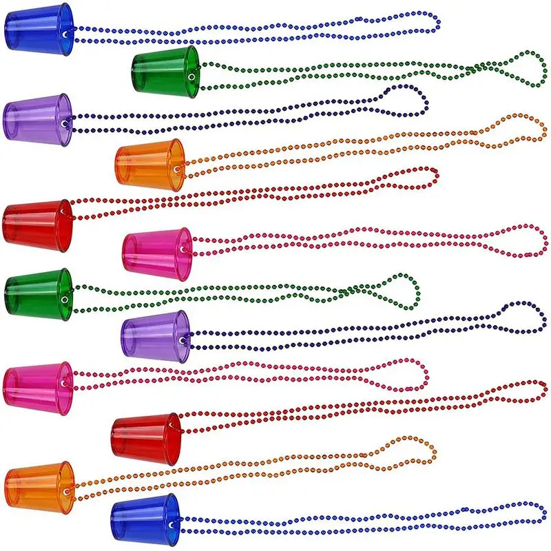 

Team Bride And Bride To Be Cup Necklace Beaded Bridal Shot Glass Necklace Cups Perfect For Bachelorette Party Bridal Party