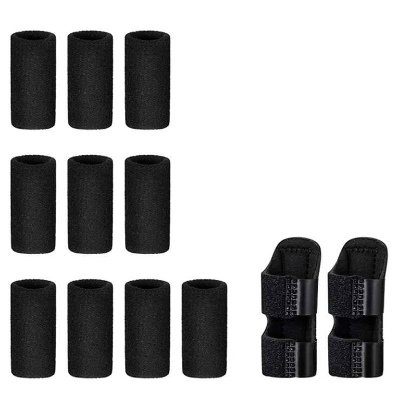 

12 штук набор шин для пальцев для среднего пальца ортопедический указательный палец для иммобилизации пальцев