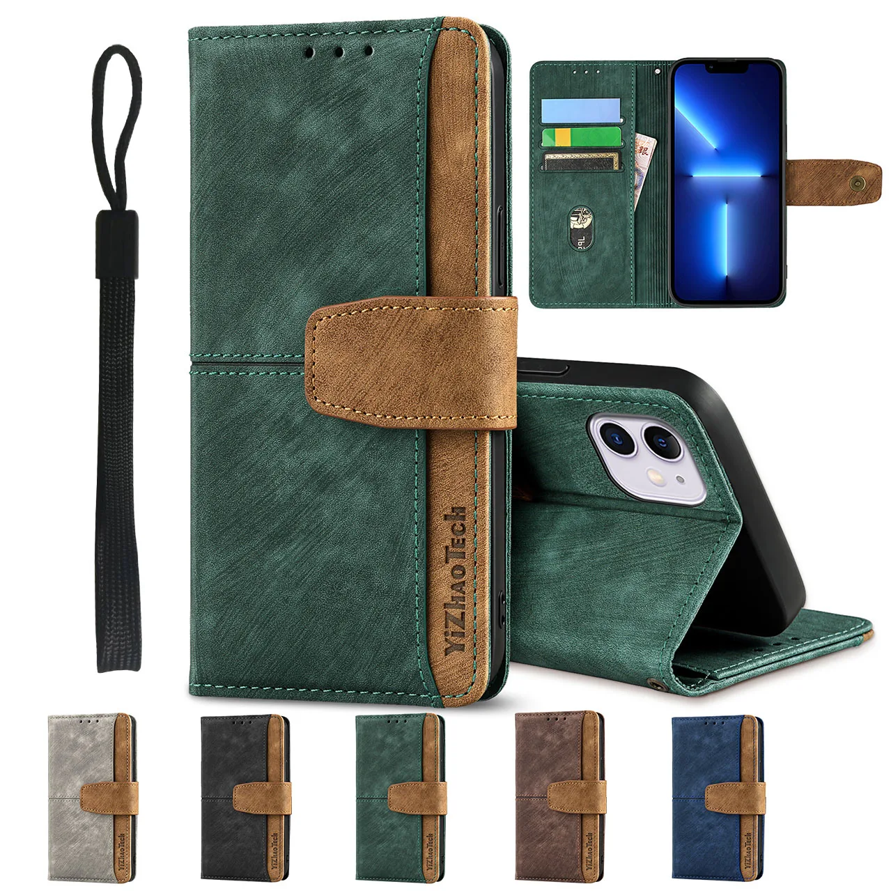 Флип-чехол на запястье Walle для Infinix Smart HD 2021 8 Pro 7 6 Plus 5 4 Ретро кожаный ремешок с 3