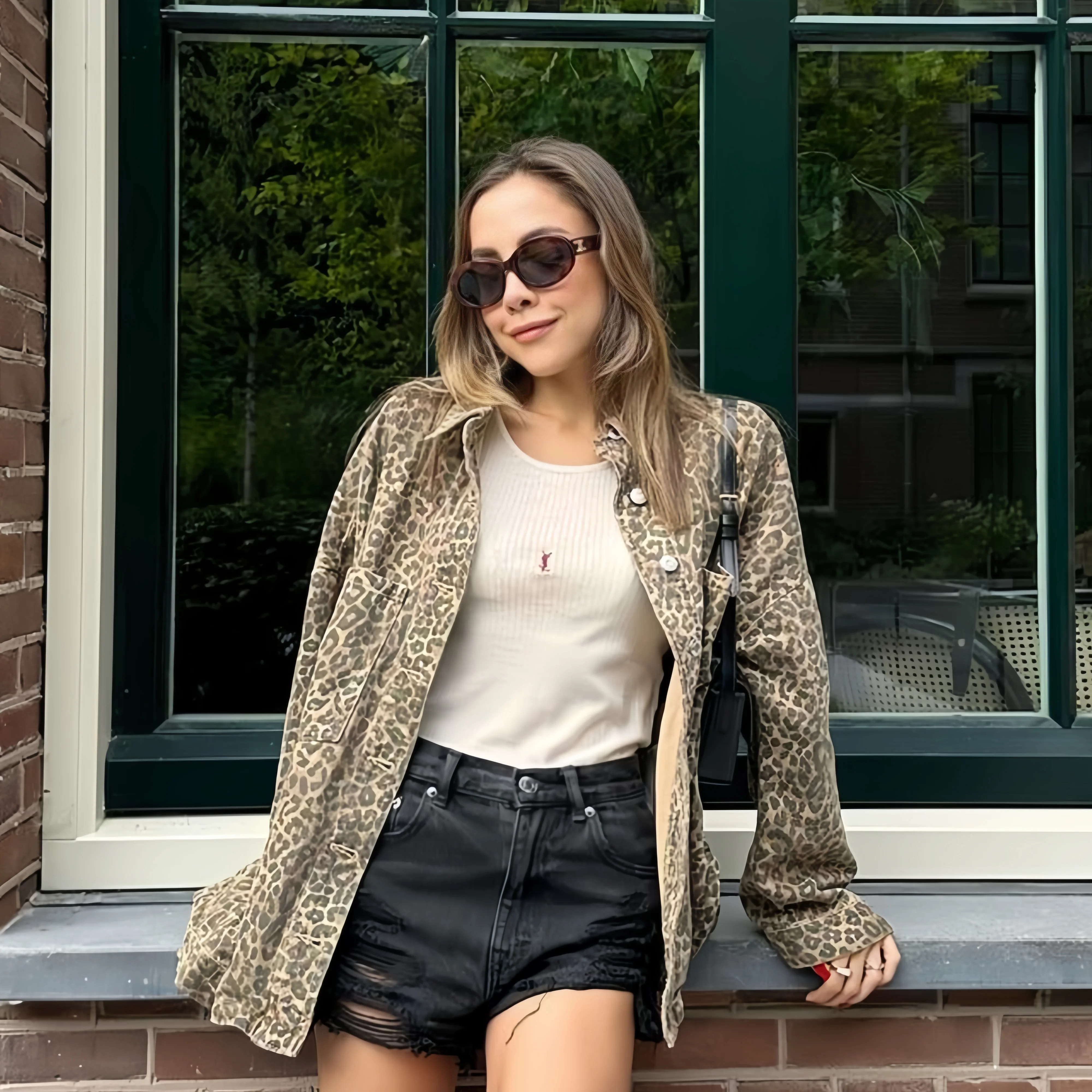 Осеннее Новое Женское модное и повседневное универсальное Ковбойское пальто PB