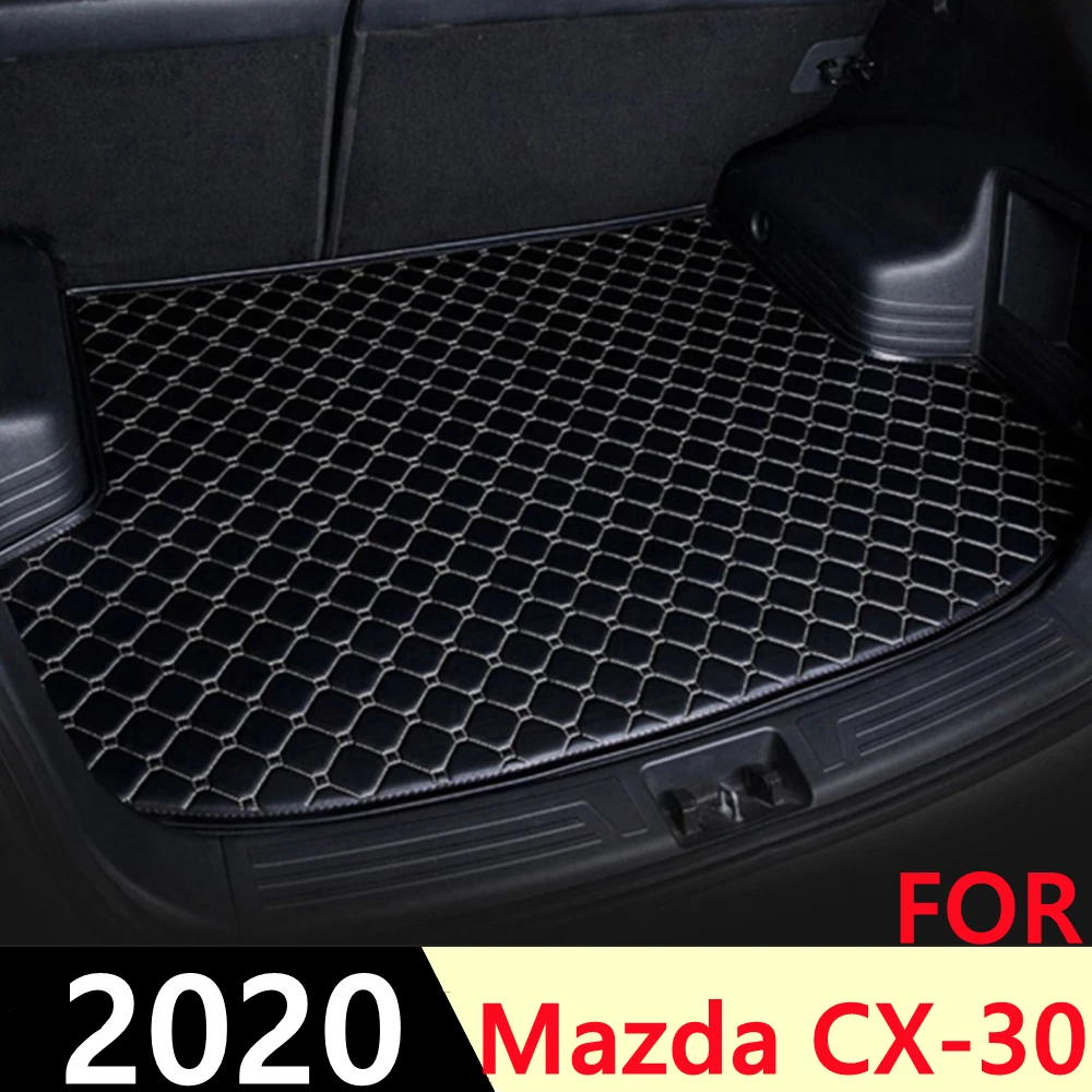 

Коврик для багажника автомобиля Mazda CX-30 CX30 2020, плоский боковой водонепроницаемый задний коврик для груза, коврик, аксессуары для авто, подкла...