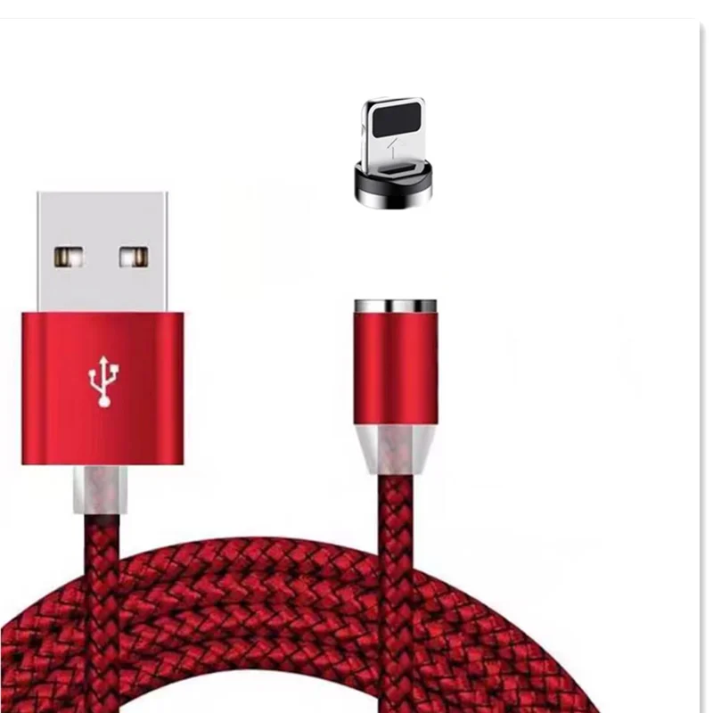1 м 2 USB Магнитный провод зарядный кабель для Apple iPhone 13 12 11 PRO 5S SE 6S 7 8 Plus X XS MAX XR ipad mini air