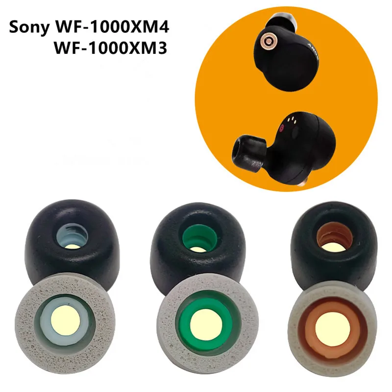 3 пары аксессуаров для наушников Sony WF-1000XM3, защитные насадки для наушников, чехол для Sony чехол (S/M/L), черный