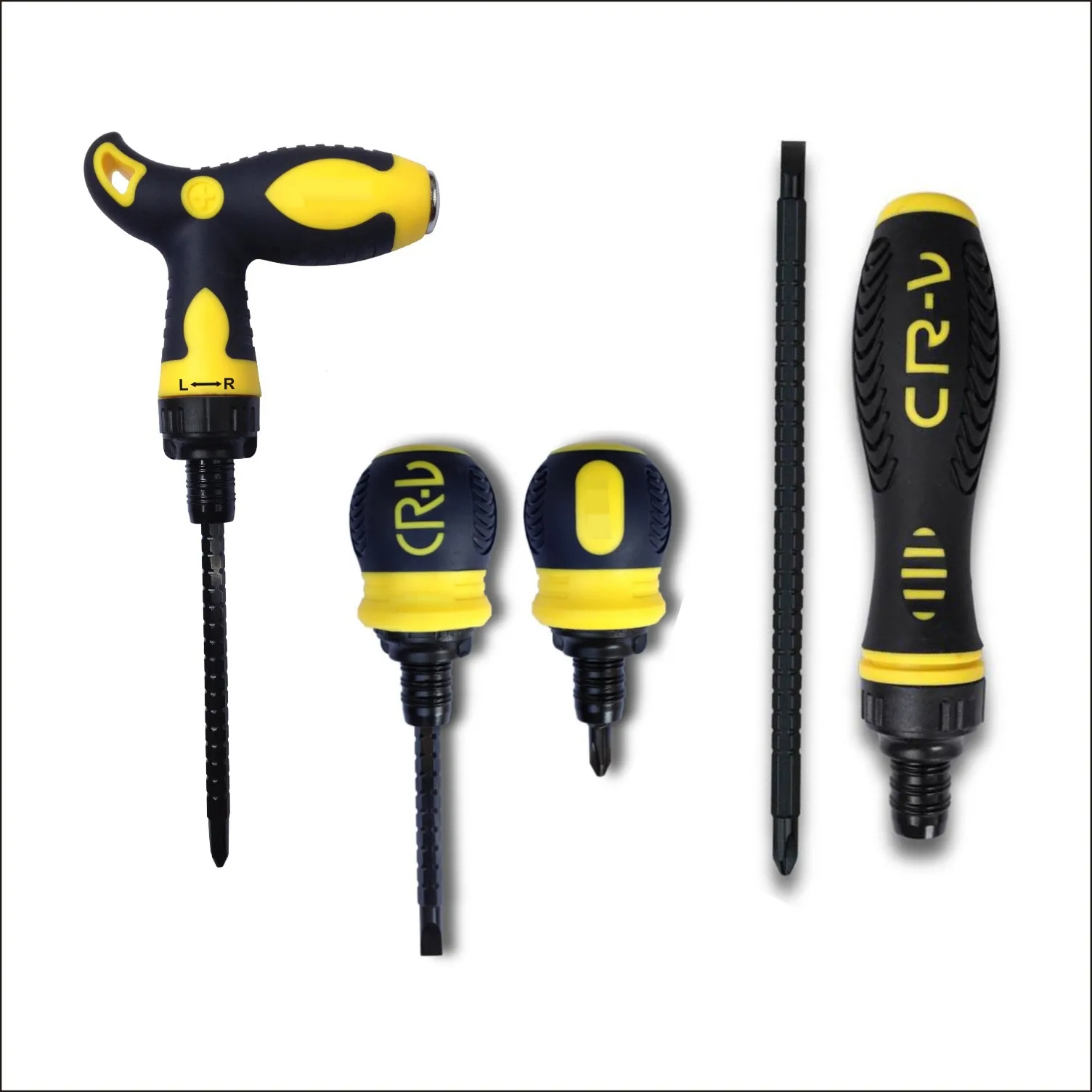 

2 In 1 Dual Purpose Slotted Phillips Mini Ratchet Screwdriver CRV Steel Batch Head Telescopic Labor-Saving Manual Hardware Tool