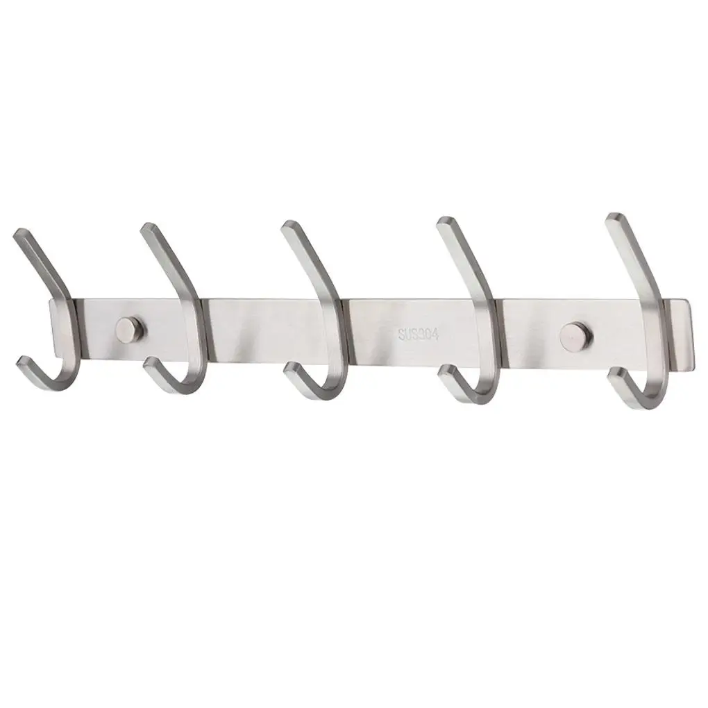 

304 Stainless Steel Non-marking Strong Sticking Hook Kitchen Storage Tools Bathroom Hanger Storage Holder Hanging Stickers