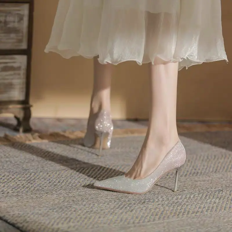 

Женская обувь, новинка 2022, женские туфли-лодочки, привлекательные модные офисные туфли на высоком каблуке, удобные женские туфли на каблуке