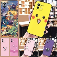 pokemon pikachu phone case funda for redmi note 11 10 9 8 6 pro 10t 9s 8t 7a k40 plus macia shockproof cover design shell