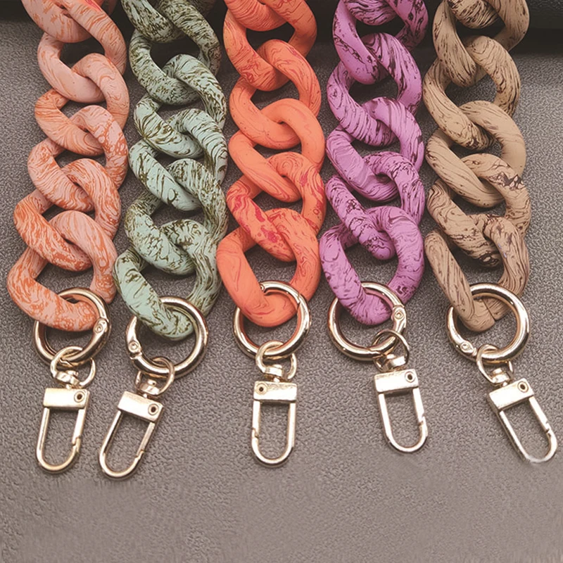 

New Acrylic Bag Chain Bag Strap Removable Bag Accessories Colorful Women's Resin Chain Chain of Bags Purse Chain 38CM Chain