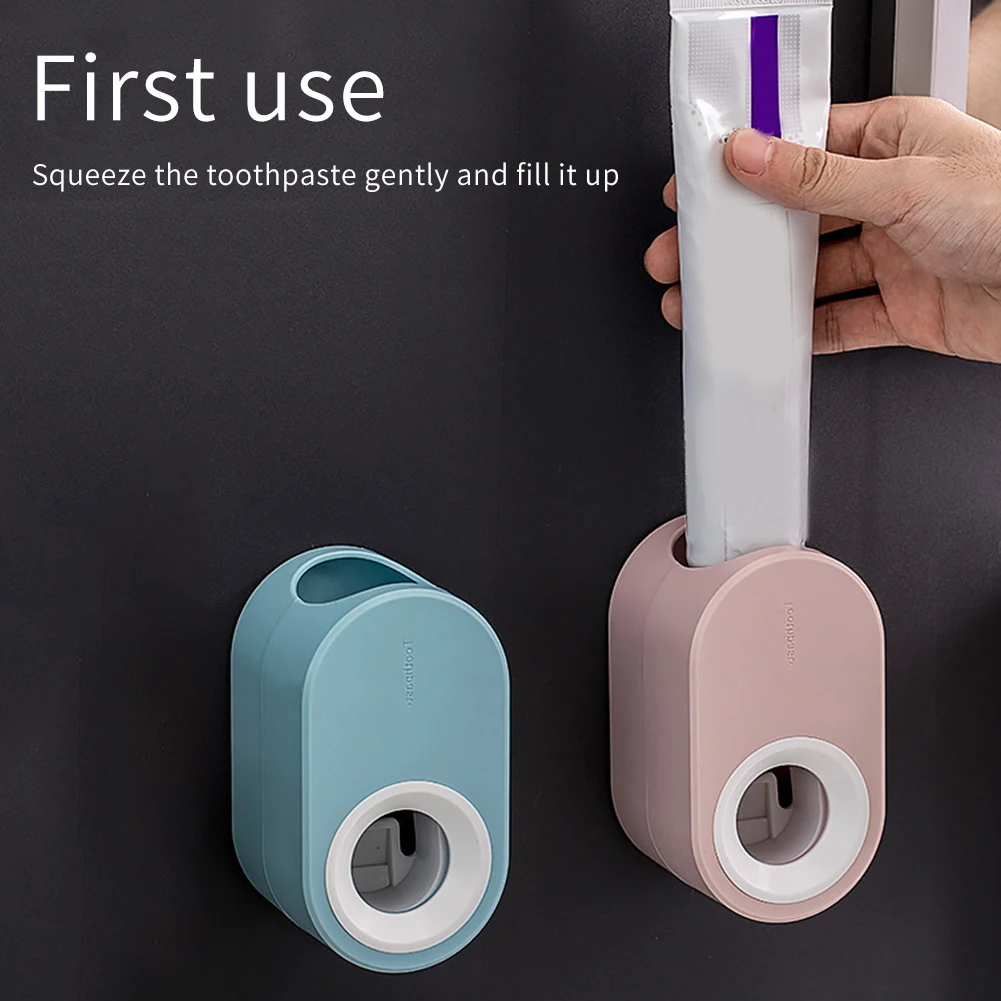 

Automatic Toothpaste Dispenser Wall-mounted Squeezing Toothpaste Device Storage Rack Bathroom Tools Accessories