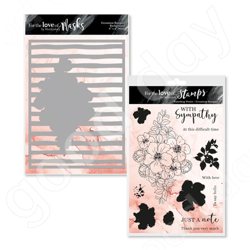 

2022 Newest Arrival Geranium Stencil and Stamps Diy Scrapbooking Cut Die Paper Craft Coloring