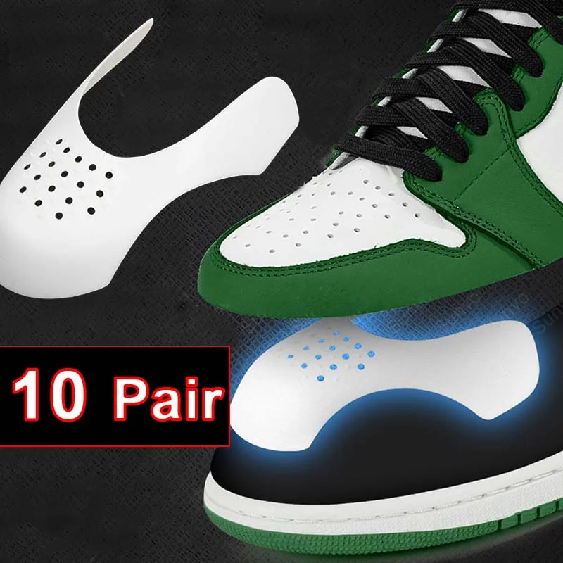 

10 Pairs Shoe Crease Protector Accessories Women for Sneaker Extender Toe Caps Stretcher Anti Creased Protection Shoes Trees Kit