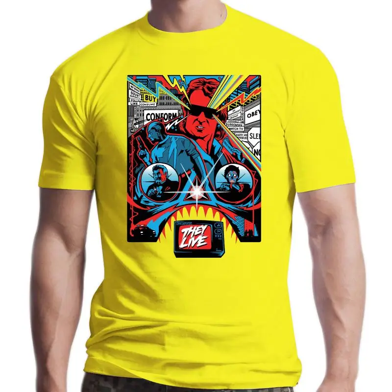 

Baru Mereka Hidup, Poster Film 1988, John Carpenter, Kaus Putih Hitam S-3XL Kaus Desain Lucu