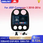 8-ядерный автомобильный Android Радио стерео Мультимедиа GPS для Jeep Compass Patriot 2011-2017 BT 4G WIFI навигация Carplay DSP RDS 2Din SWC