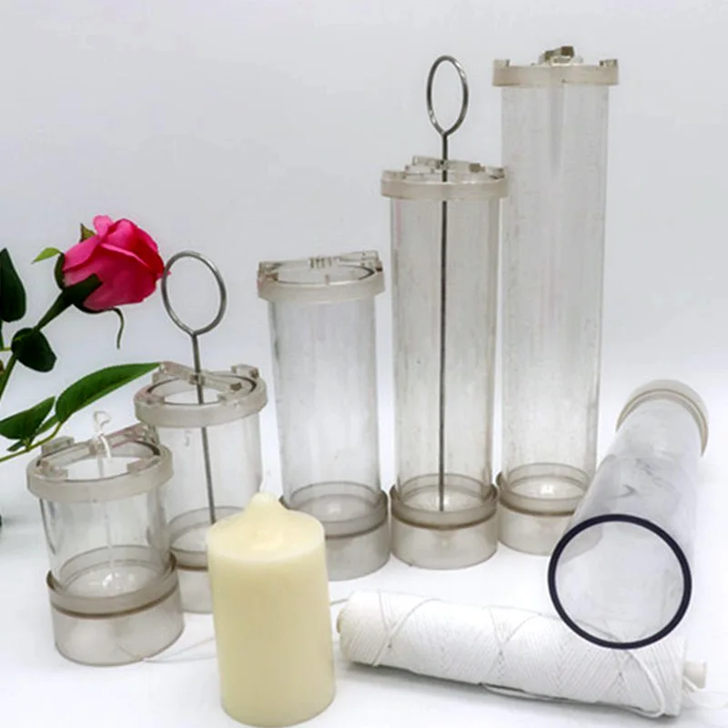 

CHUANGGE Pillar Candle Mold Handmade Tools Diy Candle Making Church Spire Shaped Cylindrical Polycarbonate Plastic Candle Molds