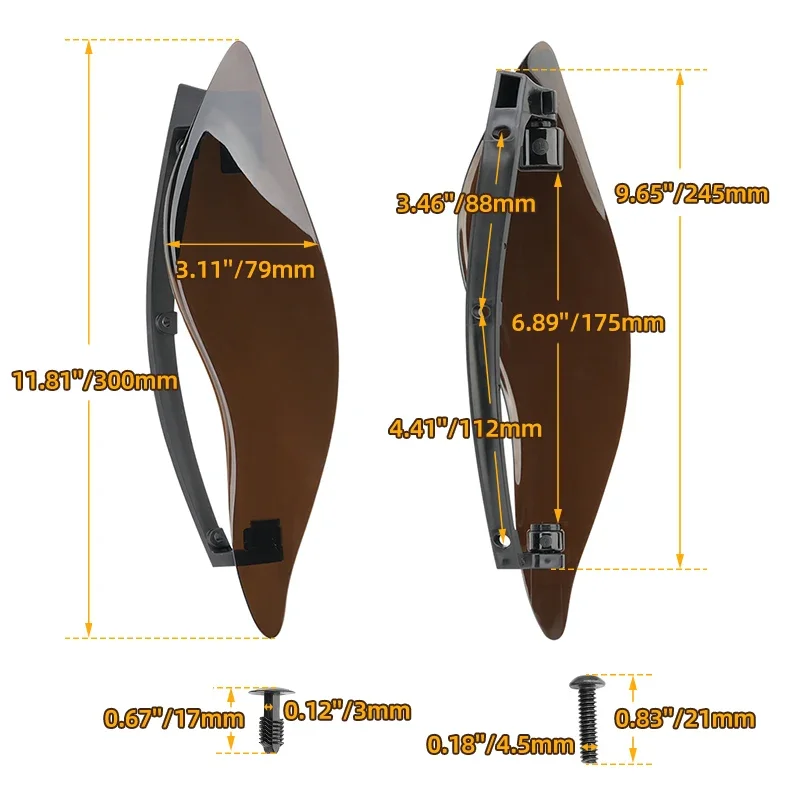 Дым для мотоцикла Harley Touring Electra Street Tri Glide CVO 2014-2022 боковой обтекатель дефлектор
