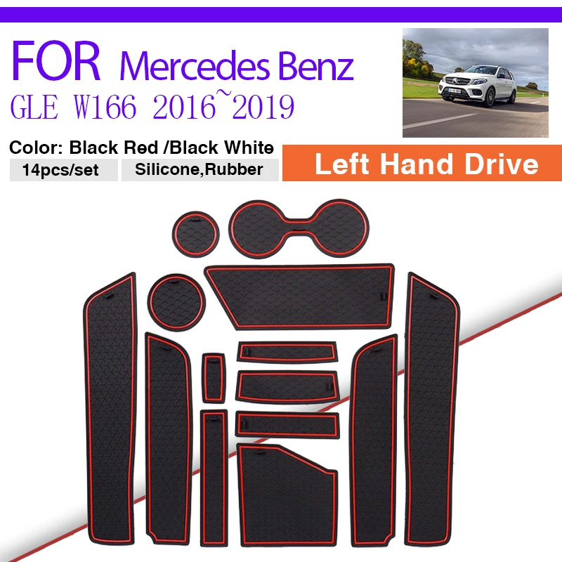 

Dust-proof Pad for Mercedes Benz GLE W166 2016~2019 2017 Rug Lnterior Rubber Mat Door Slot Groove Cup Cushion Coaster Accessorie