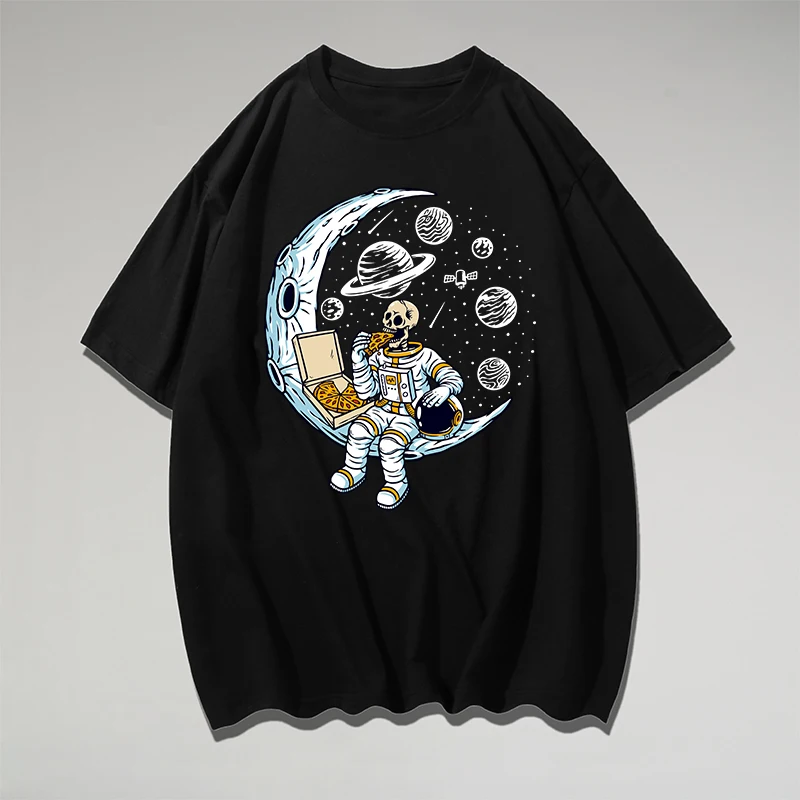 

Colored Astronaut Rock Nice Fashion Love Blusa O-Neck Pastel Apparel Tshirt Pretty Black Cosplay Top Tees