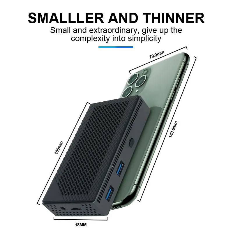 ZX02 четырехъядерный процессор Intel Gemini Lake N4100 Windows 10 мини-ПК 6 ГБ 256 SSD-накопитель