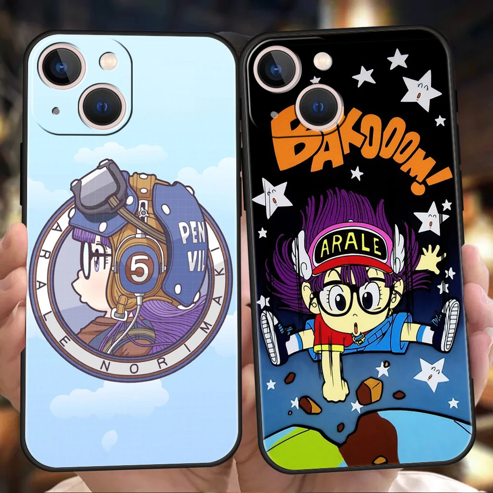 

Dr Slump Arale Anime Phone Case Cover for iPhone 12 13 Pro Max XR XS X iPhone 11 7 8 Plus SE 2020 13 Mini Silicone Soft Shell