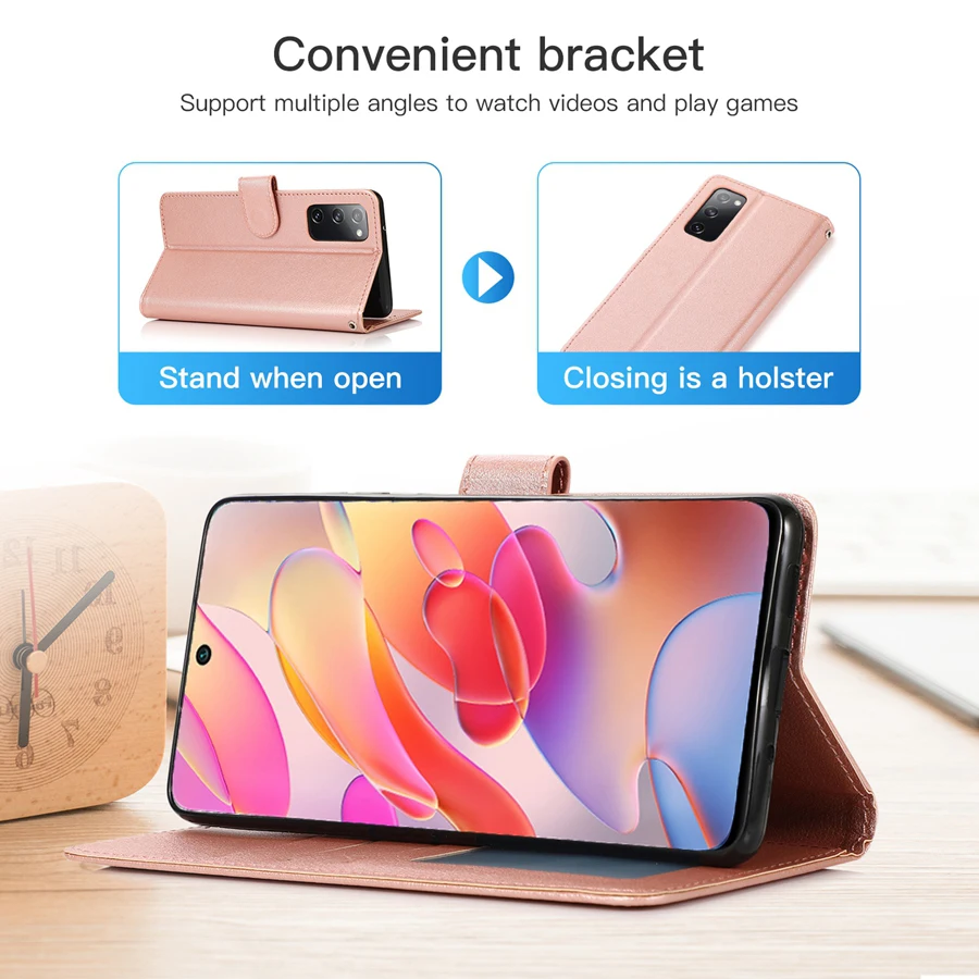 Кожаный чехол-бумажник для Xiaomi Redmi Note 4 4X 5 5A Pro 6 7 8 8T 9 9S 10 10S 10T 11 11S 11T | Мобильные