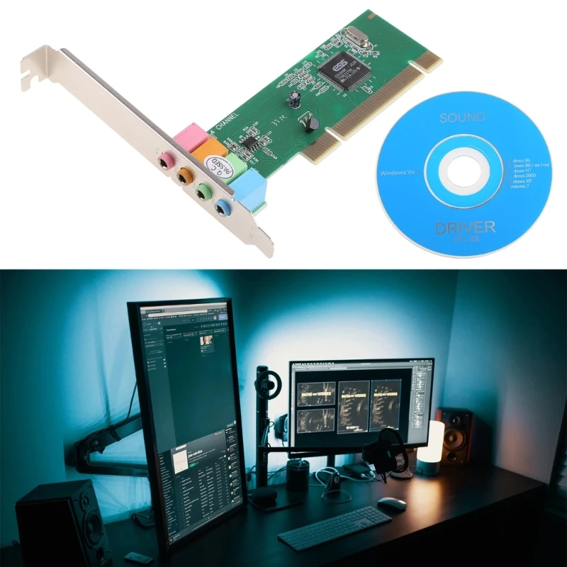 PCIE Звуковая Карта 4,1 Для Настольного Компьютера | AliExpress