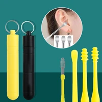 7pcs ear wax remover ear cleaning kit ear pick earpick ear cleaner spoon care ear clean tool for baby adults ear care set