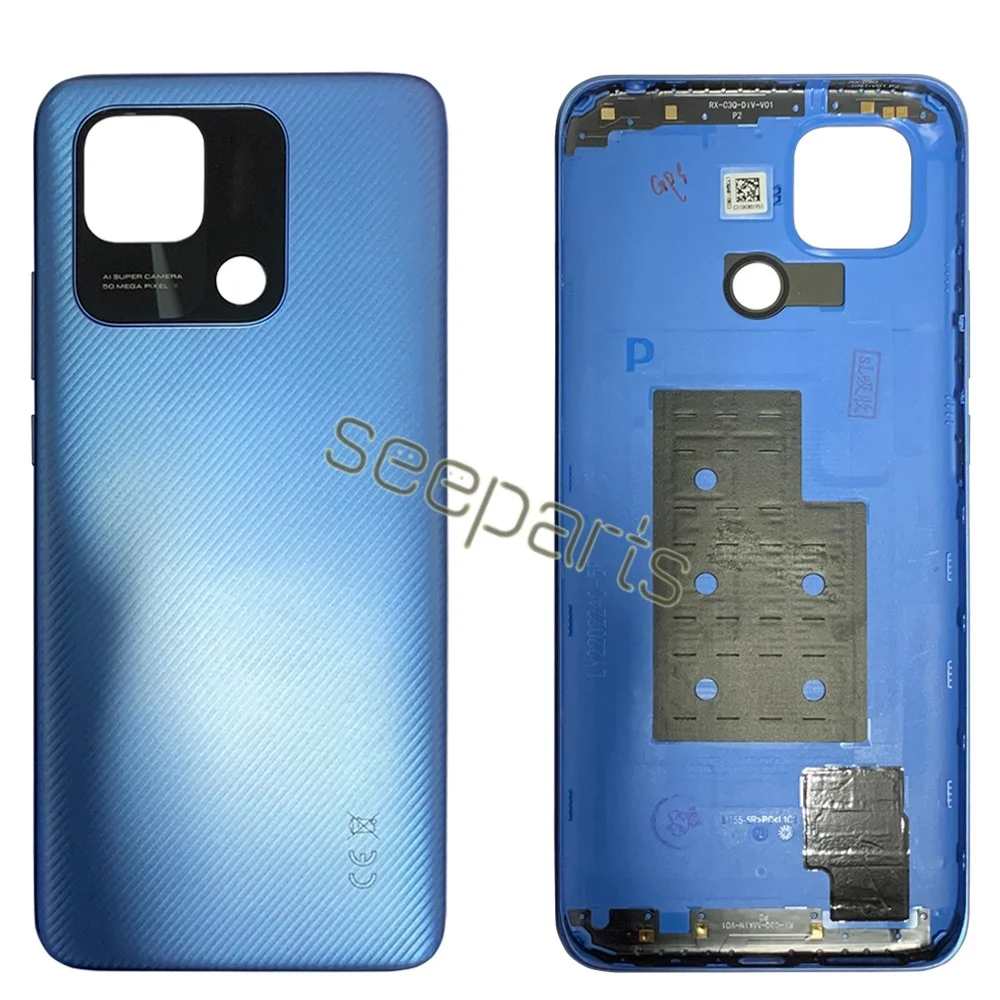 Новинка Крышка батарейного отсека для Xiaomi Redmi 10C Задняя стеклянная крышка задняя