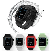 waterproof strapcase for apple watch band 44mm 40mm 42mm 45mm 41mm iwatch series 7 se 6 5 4 3 luminous full protector caseband