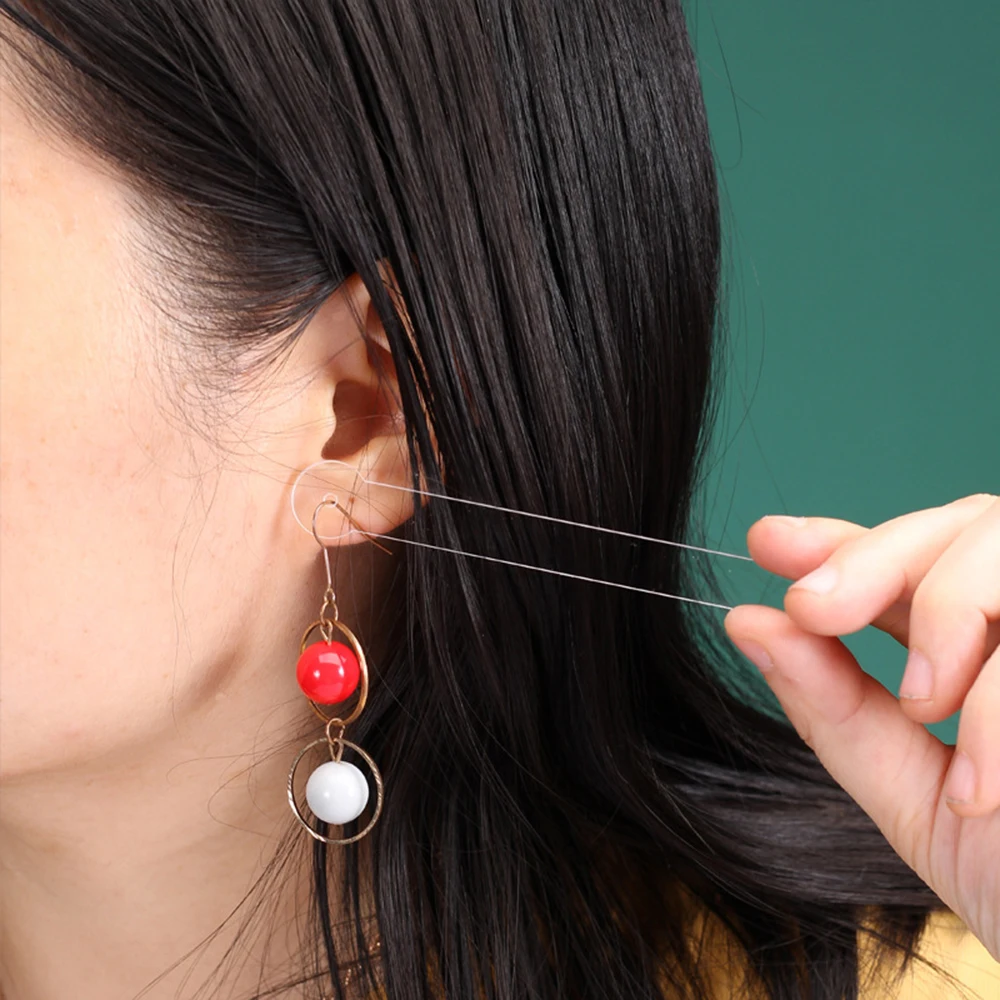 1Pcs Transparent Acrylic Earrings Try On Sticks Earrings Display Props Strip For Earrings Studs Jewelry Tool Findings