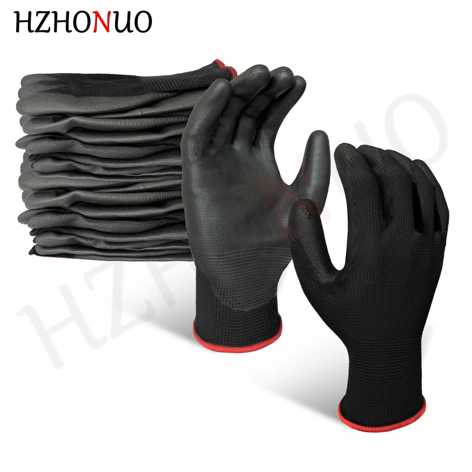 

6-30 pairs of nitrile safety coated work gloves, PU gloves and palm coated mechanical work gloves, obtained CE EN388