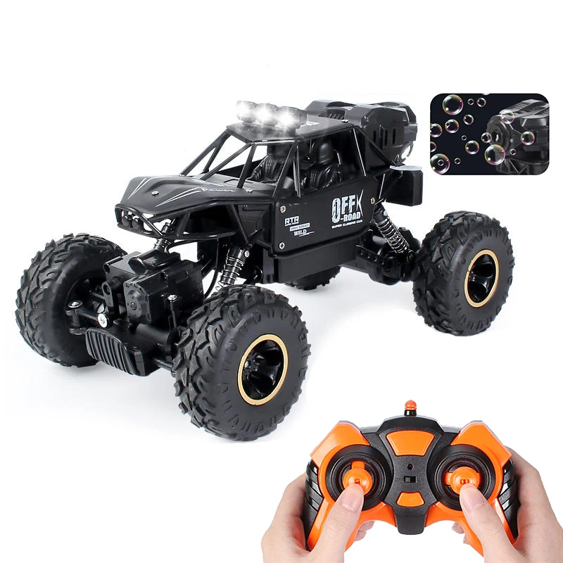 Paisible 4WD RC Car Remote Control Bubble Machine Radio Control Car Rock Crawler 4x4 Drive Off Road Out Door Toy For Girl Boy