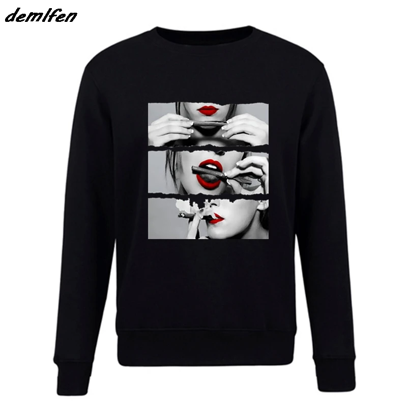 

Blunt Roll Red Lips Hoodie Man Hot Girl Rolling Blunt Sexy Lips hoodies fashion Print Sweatshirt Men Women Hip Hop coat Tops