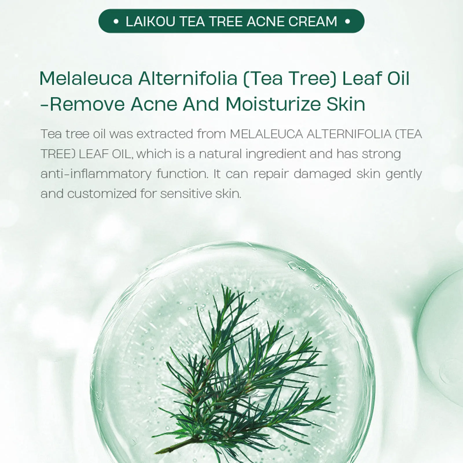 Крем LAIKOU увлажняющий отбеливающий для лечения акне и сужения пор