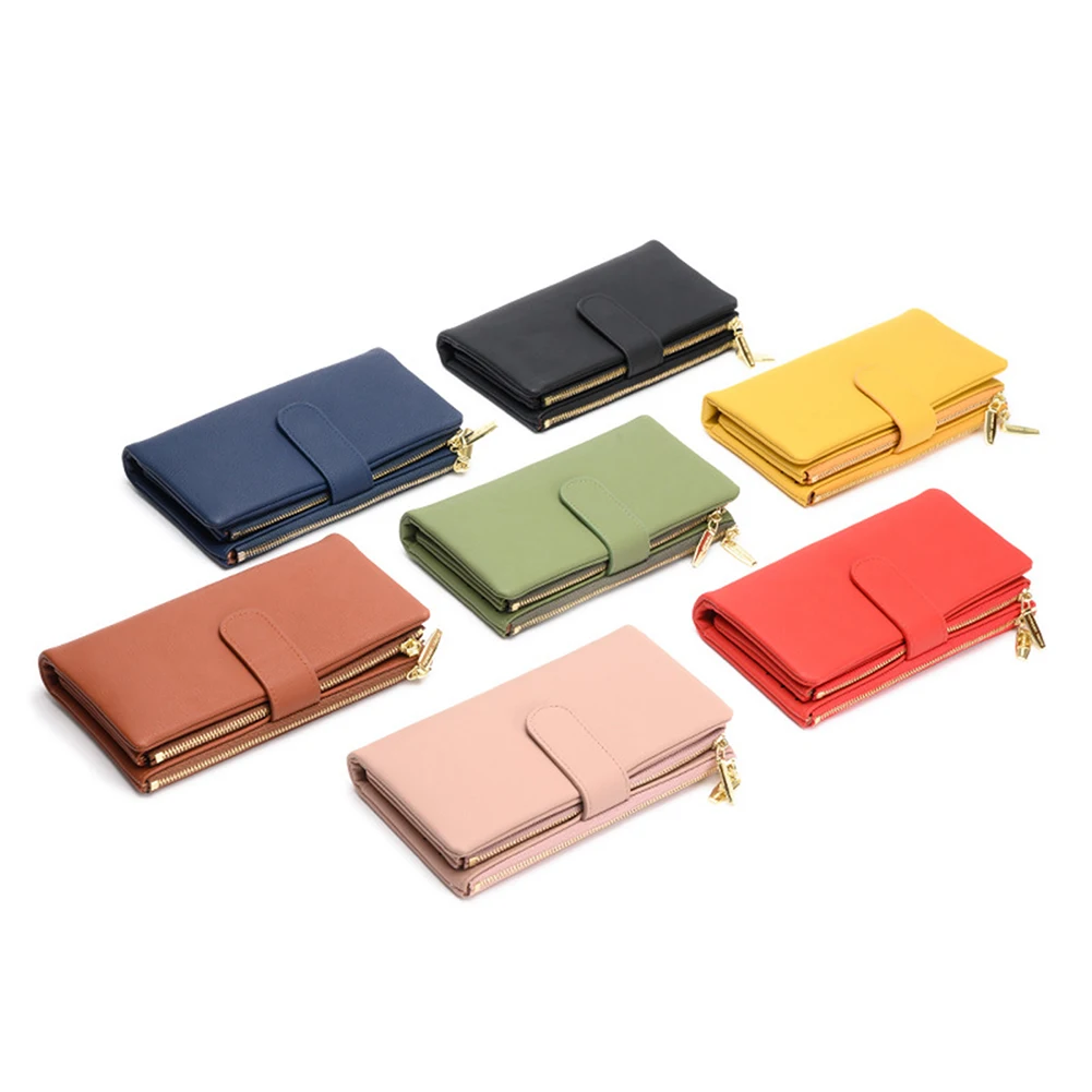 

New Multi-Card Simple Money Clip Buckle Coin Purse Casual Long Wallet Large Capacity Design Multi-Layer Design Handbags 핸드백