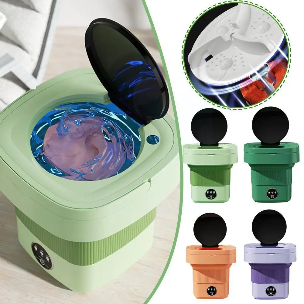 

6.5L Portable Foldable Washing Machine Mini Socks Underwear Washer Washer Travel Auto Panties Cleaning Washing Machine Clot W6C1